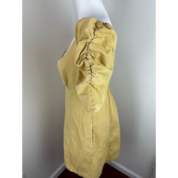 NWT Free People Cheyenne Denim Dress in Sand Dune - Small - Picture 4 of 10